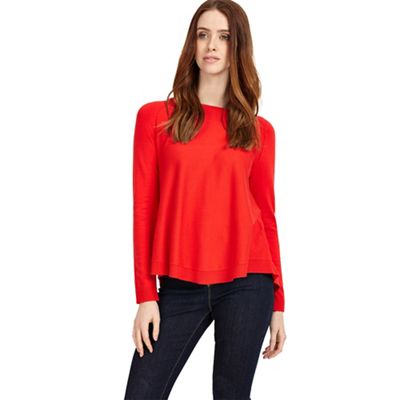 Red Terza swing knitted jumper